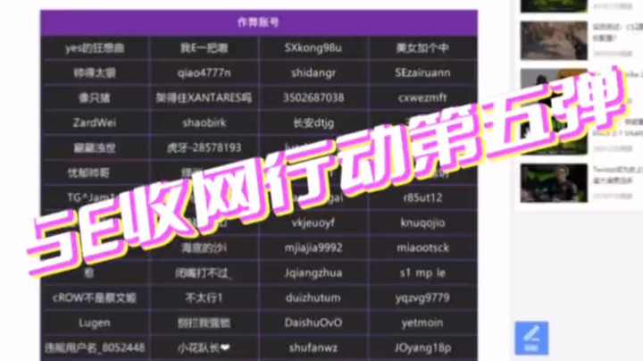 5e收网行动你认识几个