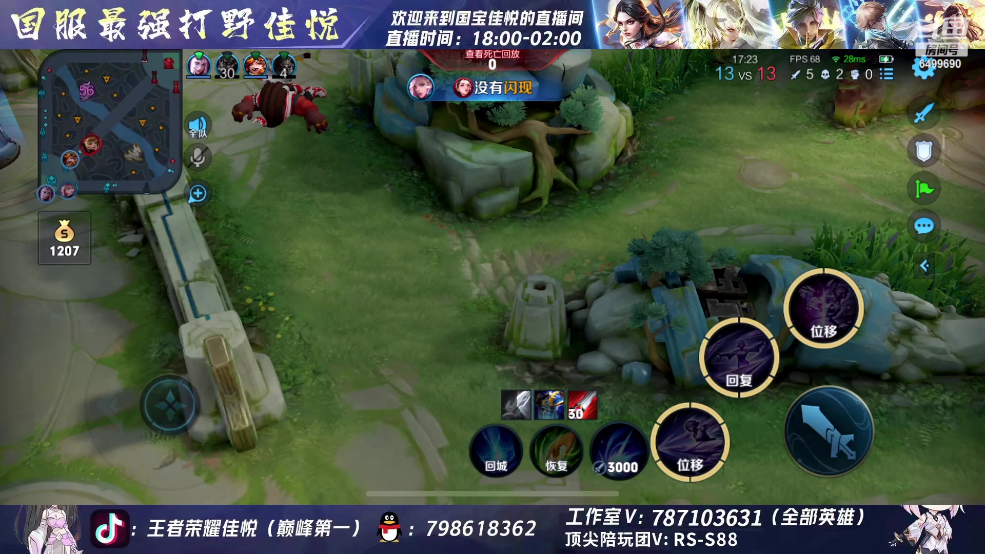 【2023-03-30 22点场】国宝佳悦：国服打野巅峰赛冲冲冲
