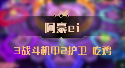 【阿豪ei】3战斗机甲2护卫 吃鸡