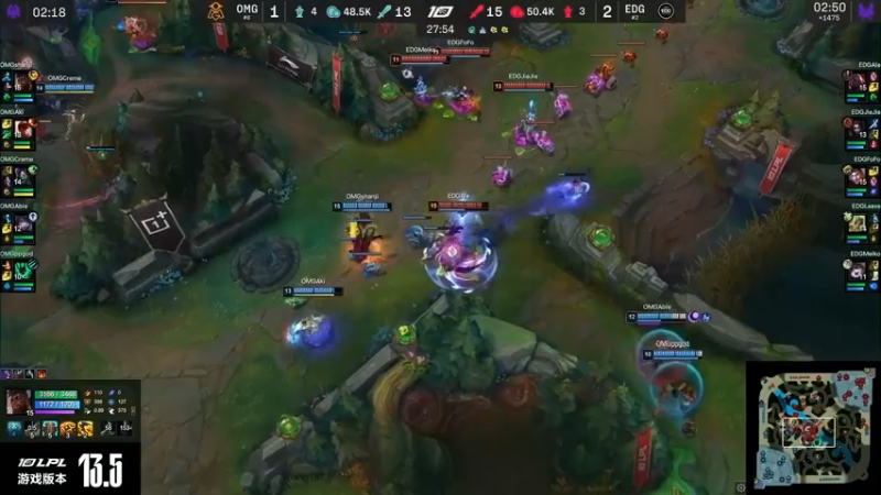 2023LPL春季赛EDG3比1战胜OMG，阿乐秀啊