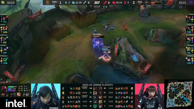 2023LPL春季赛OMG团战很猛，山鸡玩的坤桑好秀