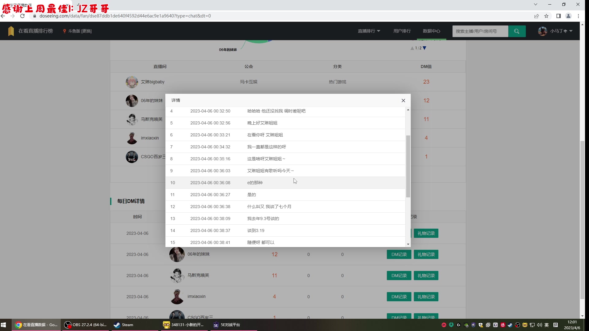 【2023-04-06 11点场】imxiaoxin：【✘-✘】黑白双撒