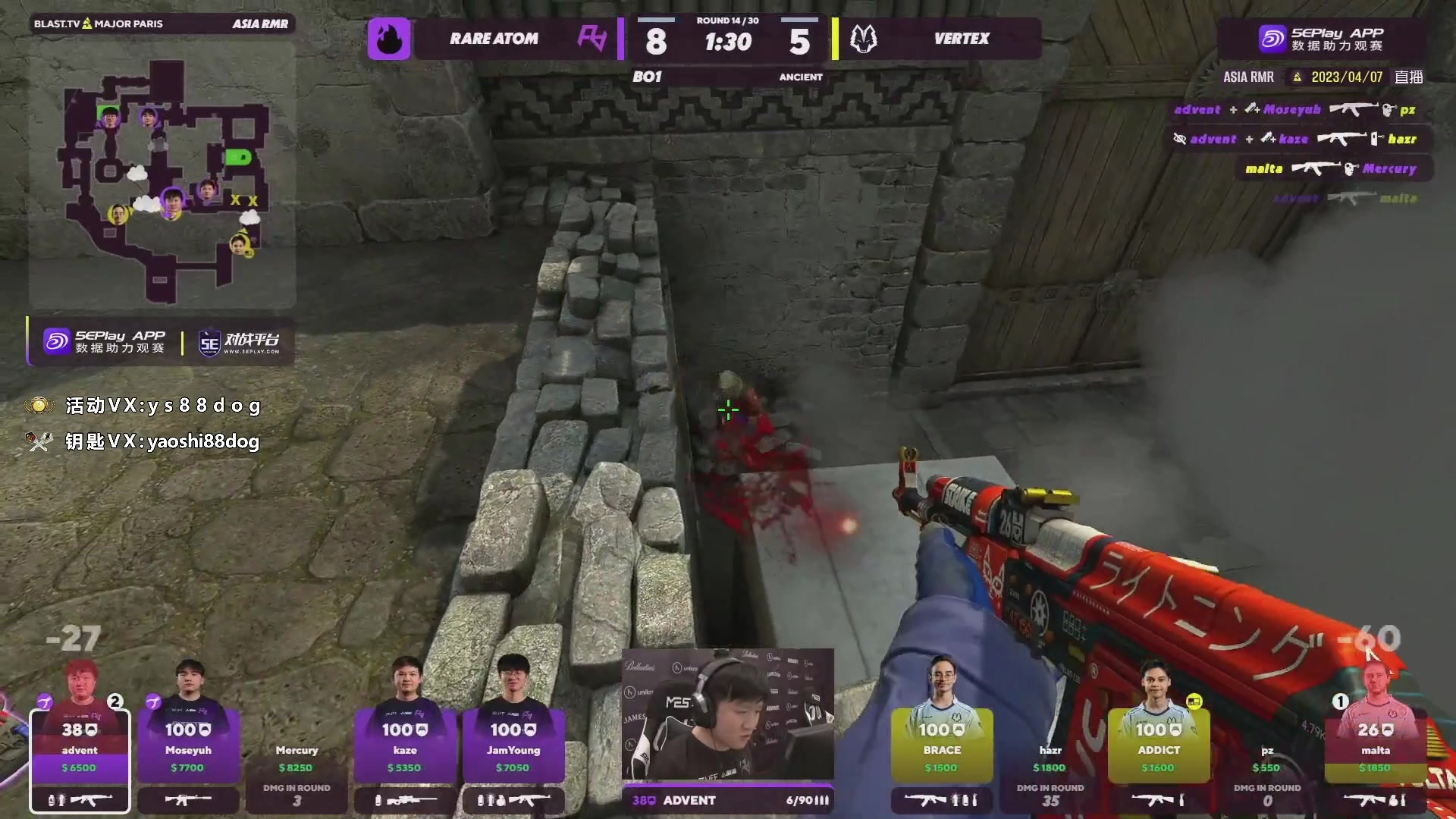 【2023-04-07 17点场】CSGO百岁三：直播：TYLOO vs graydog