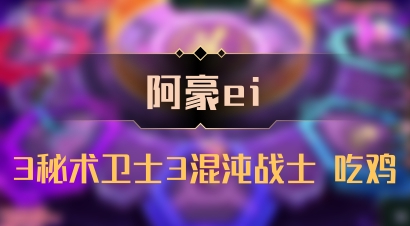 【阿豪ei】3秘术卫士3混沌战士 吃鸡