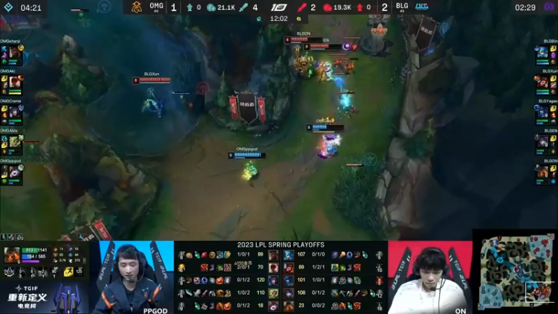 2023LPL春季赛OMG盲僧来抓上，又一次成功抓死阿兵