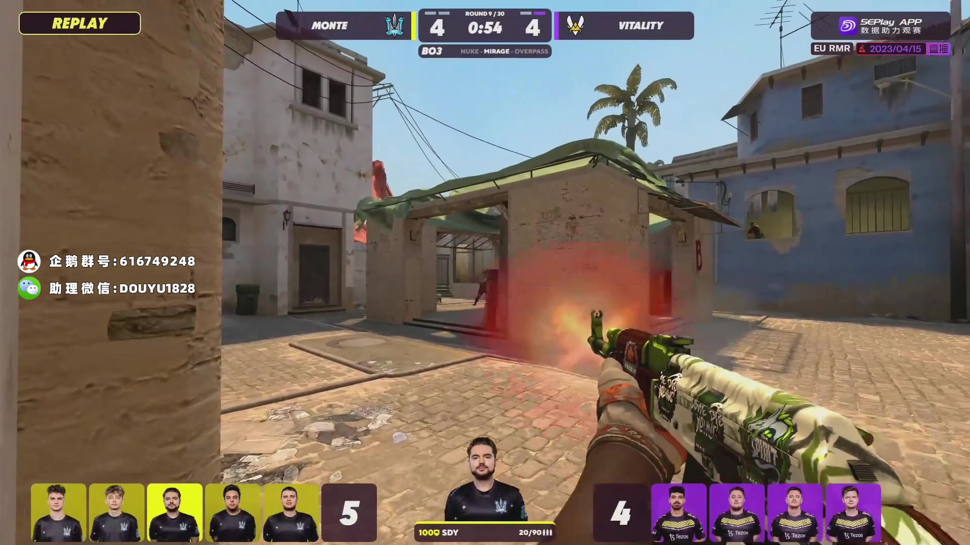 【2023-04-15 17点场】CSGO百岁三：双倍 20:15 FAZE vs C9