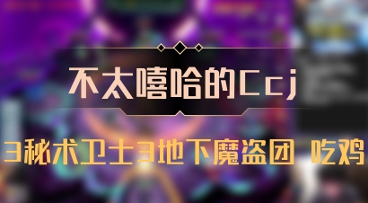 【不太嘻哈的Ccj】3秘术卫士3地下魔盗团 吃鸡