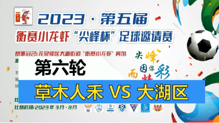 【全场】2023·第五届·衡赛小龙虾“尖峰杯”足球邀请赛 第六轮 草木人禾 VS 大湖区【2】