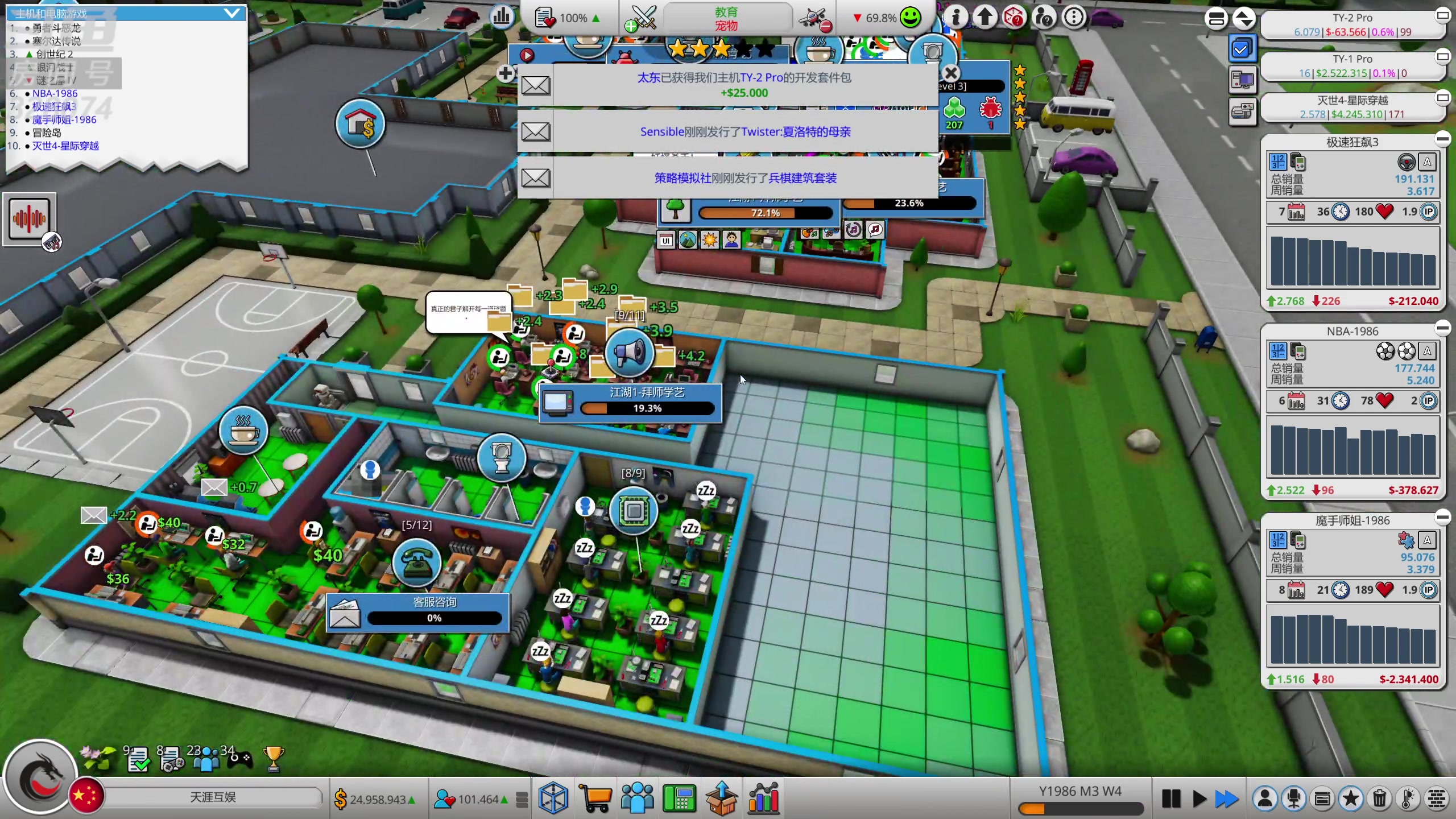 【2023-04-24 15点场】天涯凝望：今日休闲 开公司!