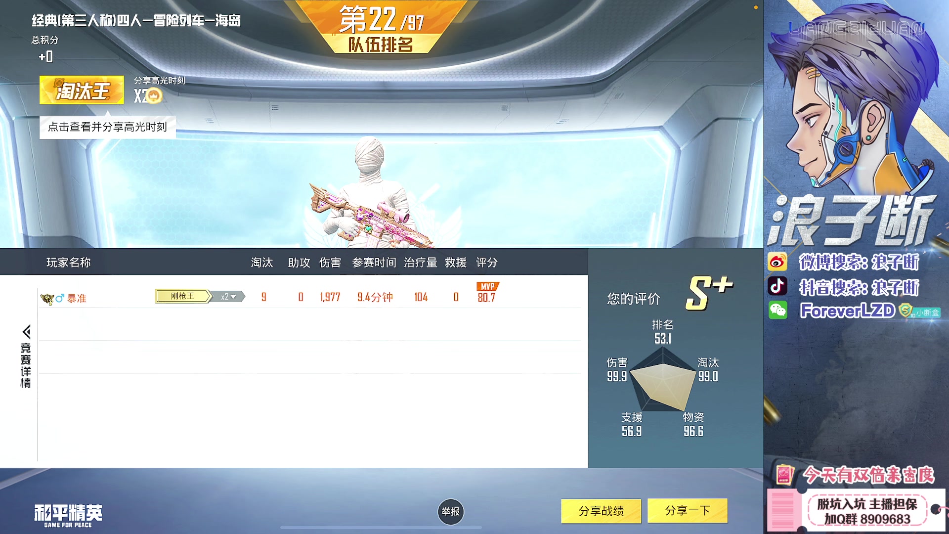 【2023-04-27 12点场】浪子断丷：【双倍亲密度+3倍上限】
