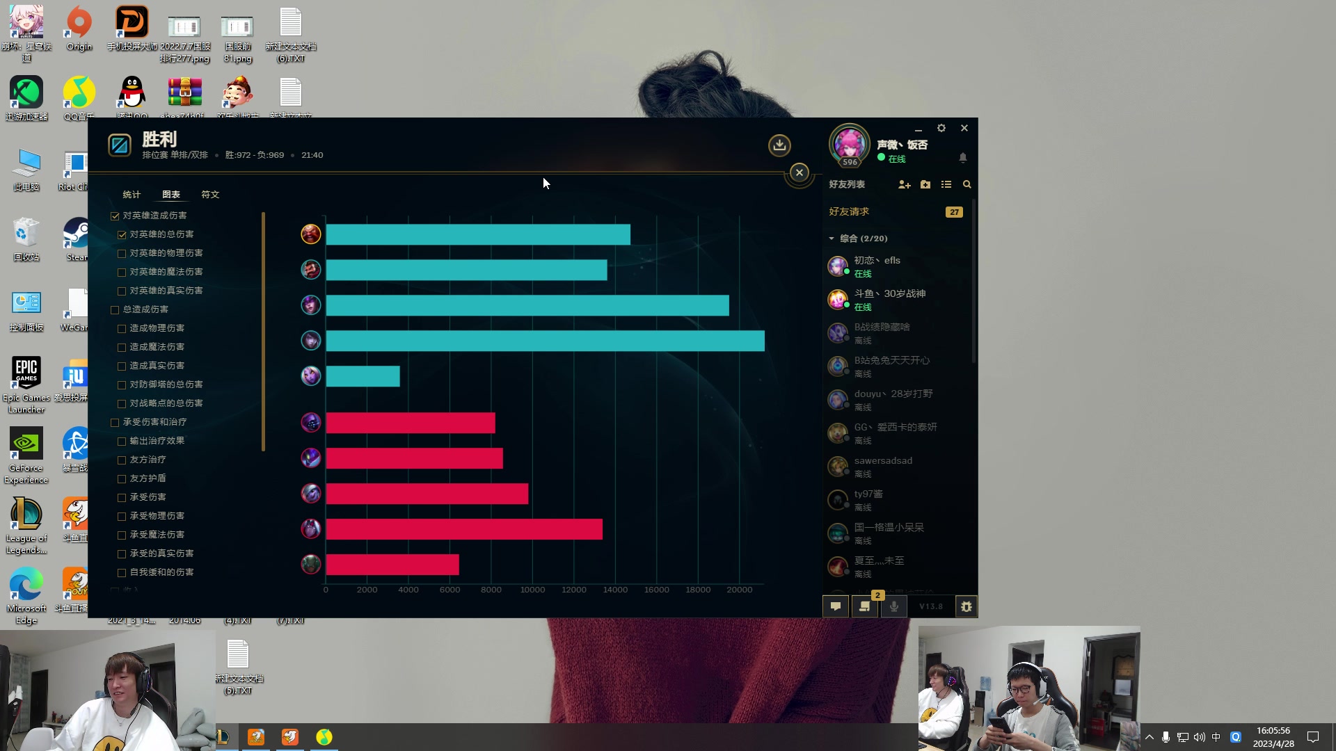 【2023-04-28 16点场】余小C真的很强：余小C：双倍亲密度，峡谷冲！