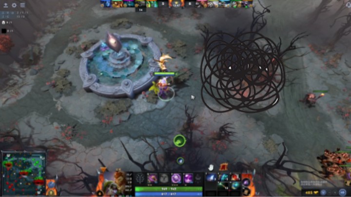 惨兮兮活久见DOTA2五号位巫医遇见楞逼中单矮人直升机飞机哪没视野去哪送然后挂机败北