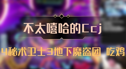 【不太嘻哈的Ccj】4秘术卫士3地下魔盗团 吃鸡