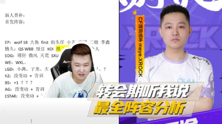 转会期听我说，最全阵容分析