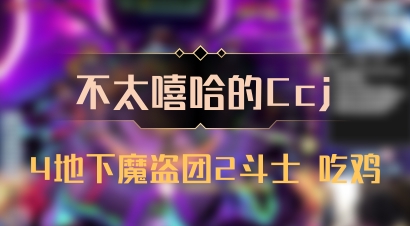 【不太嘻哈的Ccj】4地下魔盗团2斗士 吃鸡