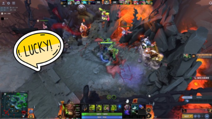 美滋滋DOTA2中单屠夫帕吉稳稳的胜利对线三杀蓝猫哈哈哈，竟然不是mvp，被一个三号位剑圣拿了竟然