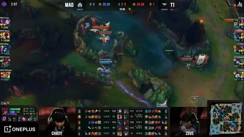 2023季中冠军赛faker打的好秀