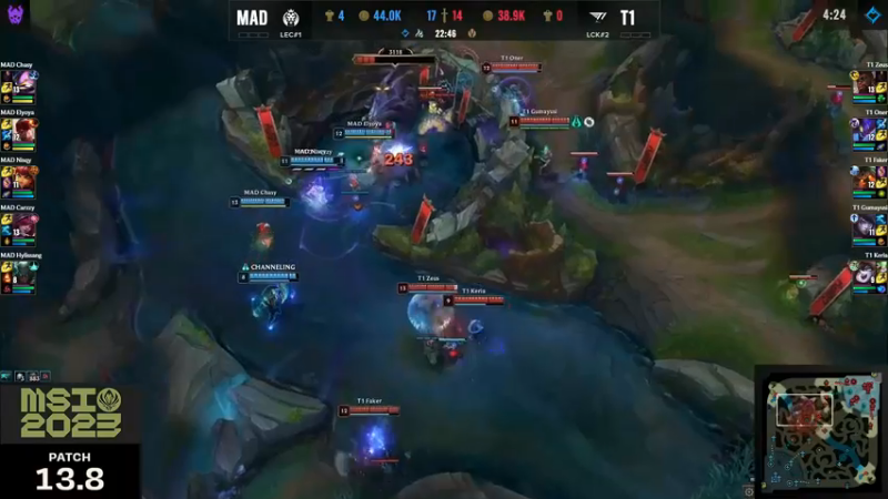 2023季中冠军赛MAD VS T1，盲僧好秀啊