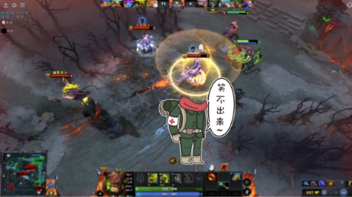 惨兮兮活久见DOTA2四号位屠夫帕吉从开局就坐牢到最后败北，竟然还提名了