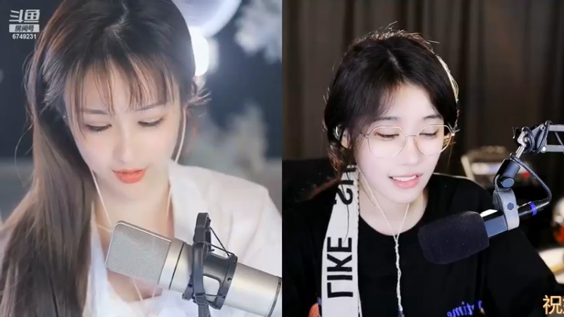 美女小姐姐连麦PK，很搞笑啊