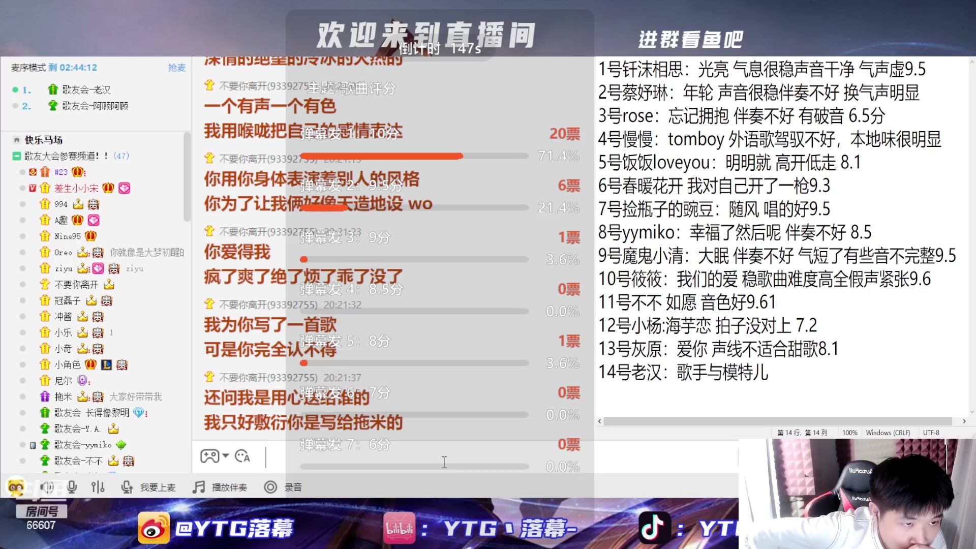 【2023-05-11 19点场】YTG丶落幕：黄金双倍歌友会指指点点