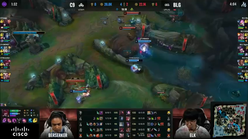 2023季中冠军赛C9 VS BLG ，C9人头多但经济少对方