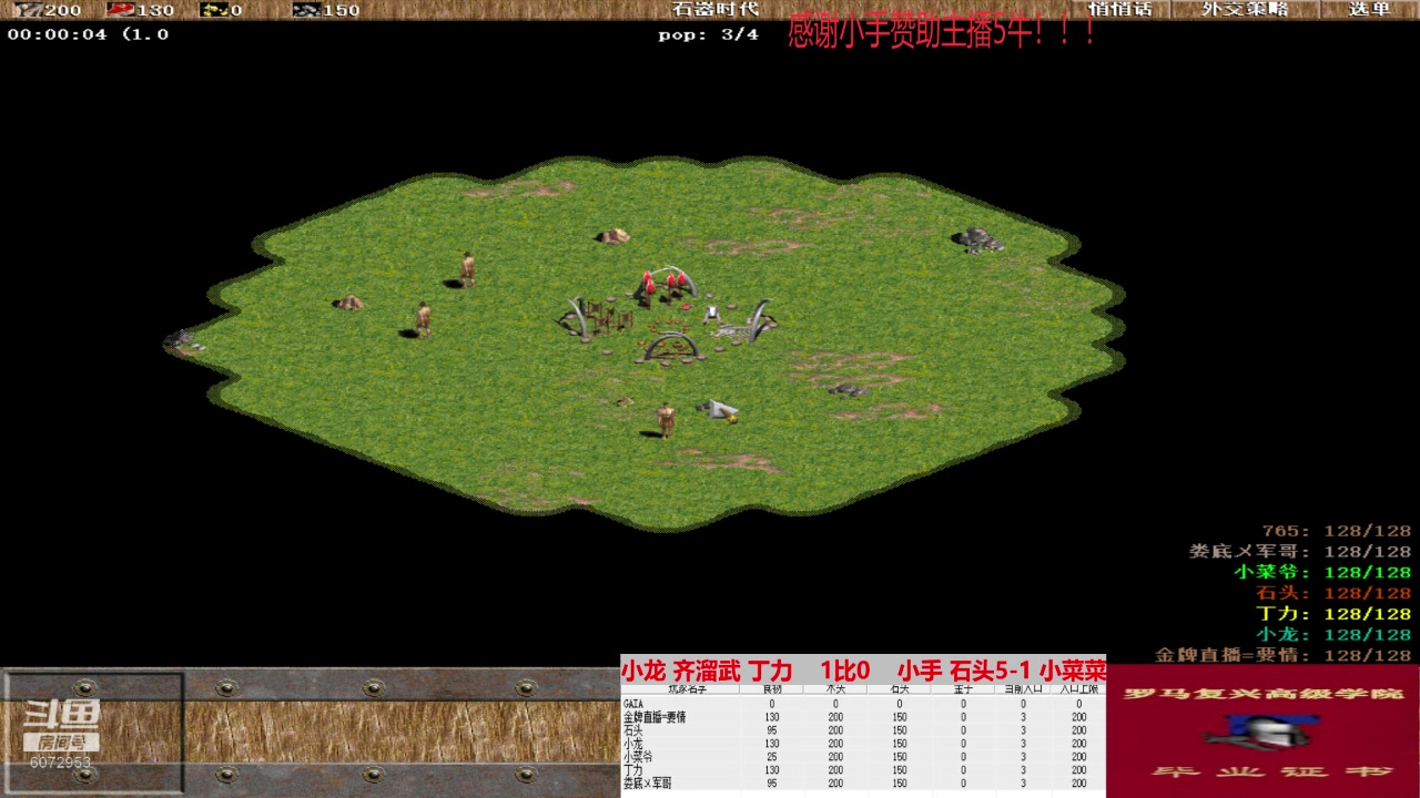 小龙 齐溜武 丁力    3比0    小手 石头5-1 小菜菜