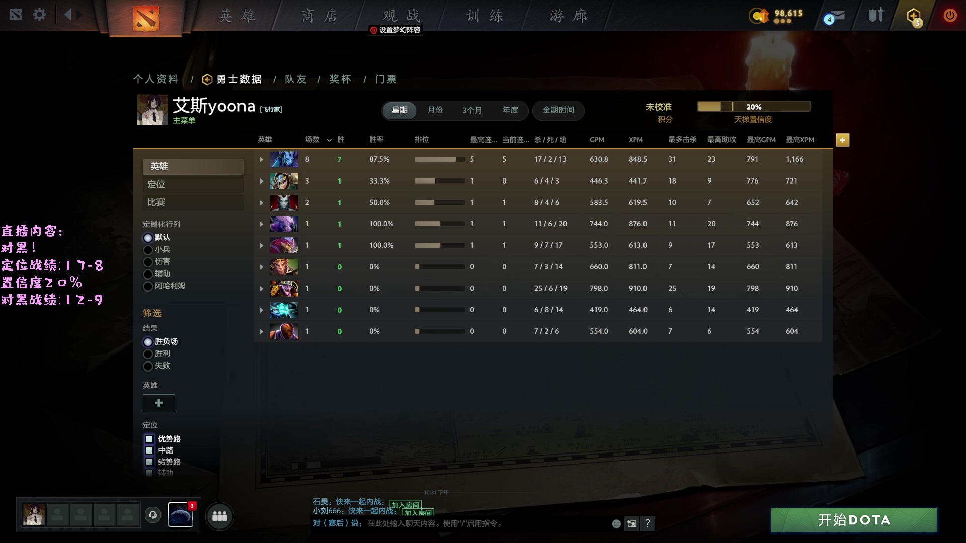 【2023-05-11 21点场】艾斯yoona：yoona:巅峰赛对黑！