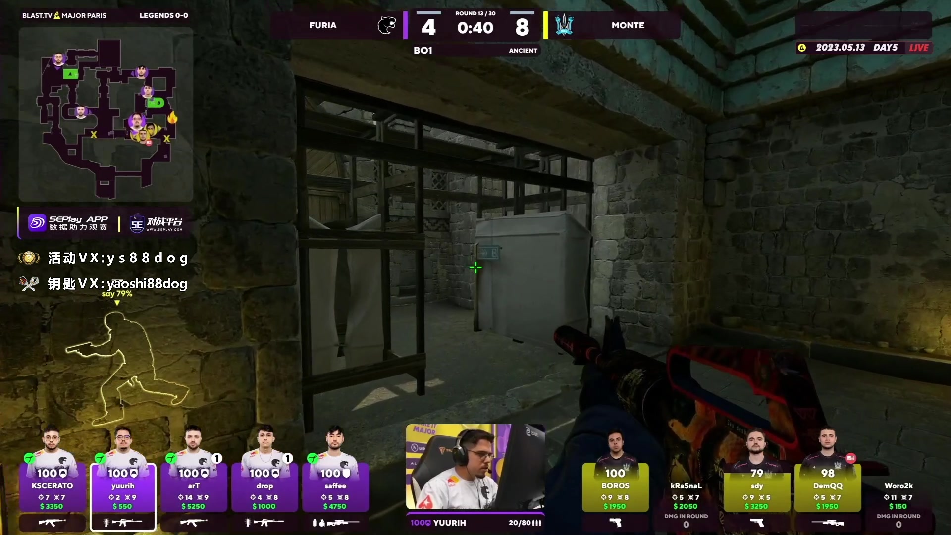 【2023-05-13 18点场】CSGO百岁三：钻粉四倍卡 Faze vs Heroic