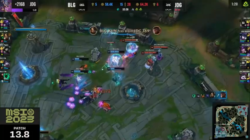 2023季中冠军赛BLG打回了一回团战啊
