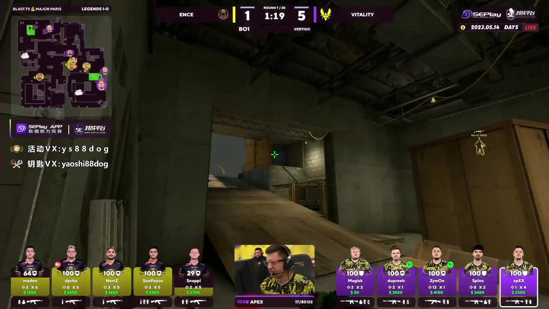 【2023-05-14 00点场】CSGO百岁三：钻粉四倍卡 黑豹 vs NIP