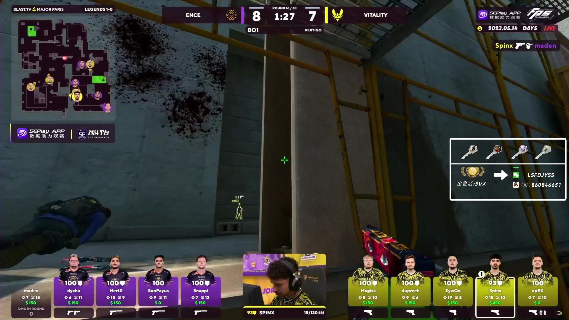 【2023-05-14 00点场】sakula吴润波：NAVI G2 小蜜蜂悉数登场MAJOR