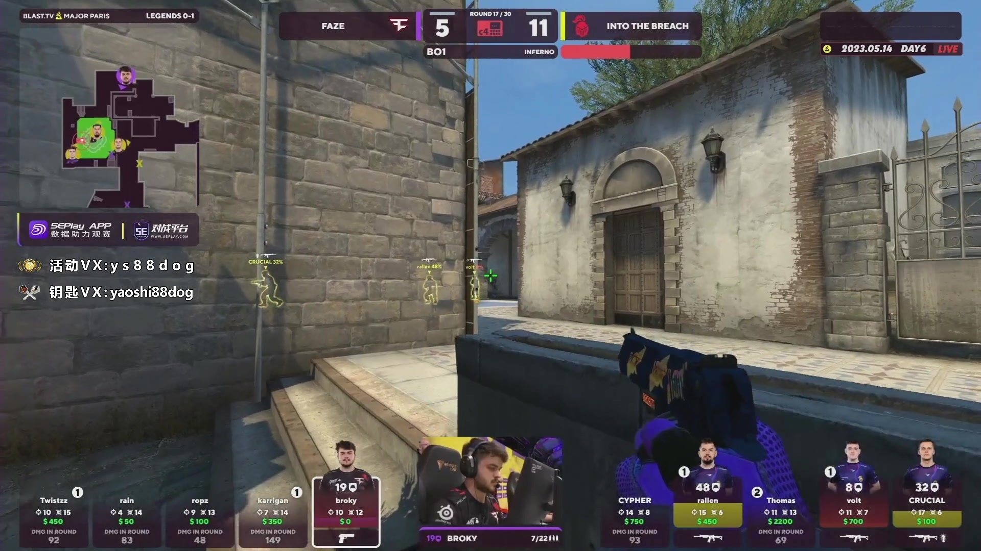 【2023-05-14 03点场】CSGO百岁三：钻粉四倍卡 17:30 Navi-Nip