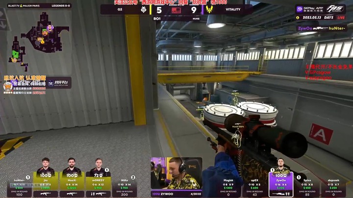 【CSGO巴黎major】年度名场面预订，zywoo他实在太变态了！！