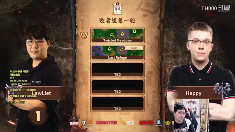TPL  S1  5月月赛-8强败者组-Lawliet  vs  Happy-BO5  #2
