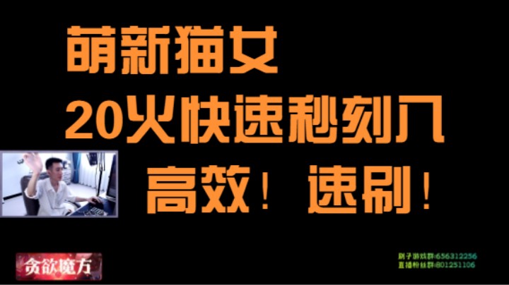 【火炬之光无限】20火！秒刻8！萌新猫女-快速速刷刻8的秘诀！