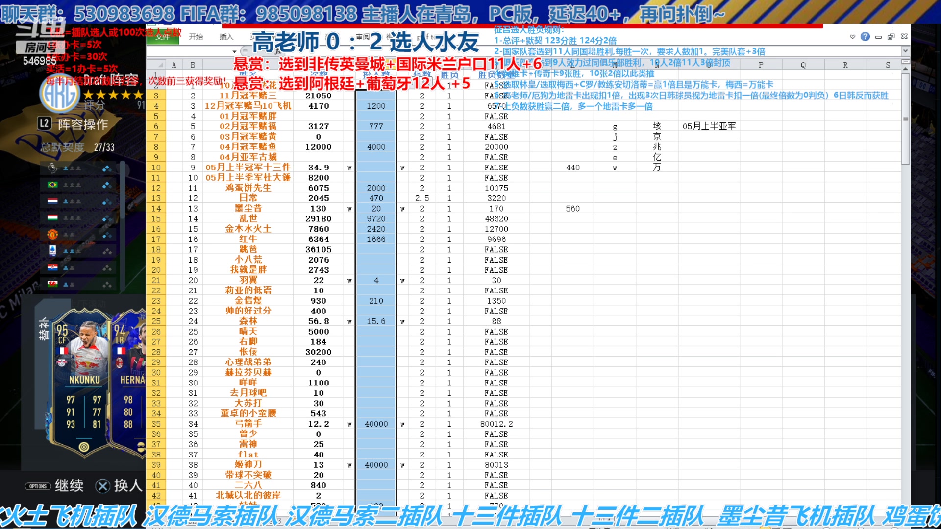 【2023-05-19 14点场】高老师爱足球：FIFA23征召选人，狠狠的上分！