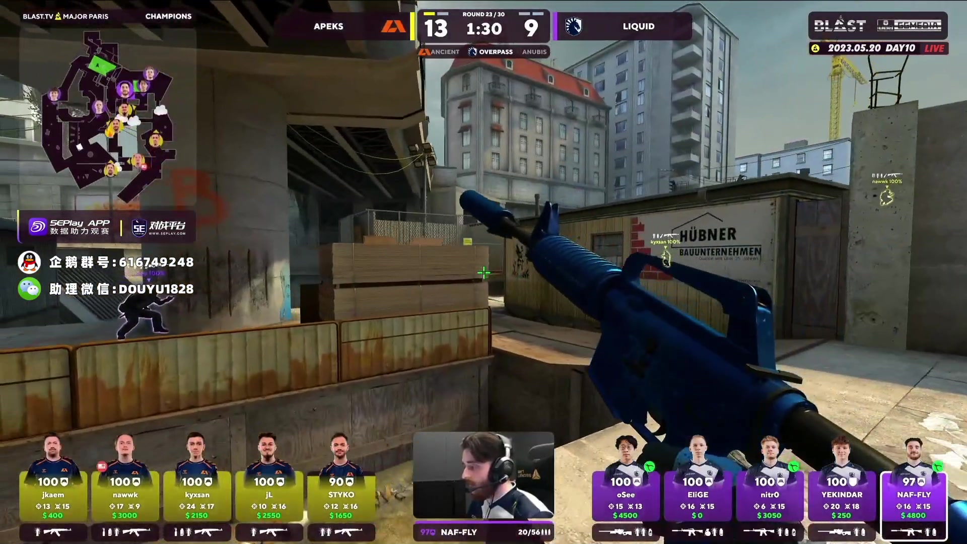 【2023-05-20 01点场】CSGO百岁三：钻石双倍 21点 X队-GL 半决赛