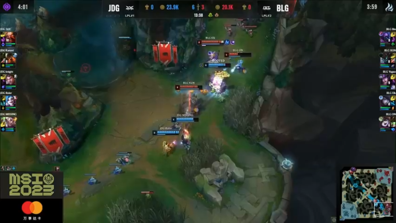 2023季中冠军赛JDG VS BLG，JDG操作很稳