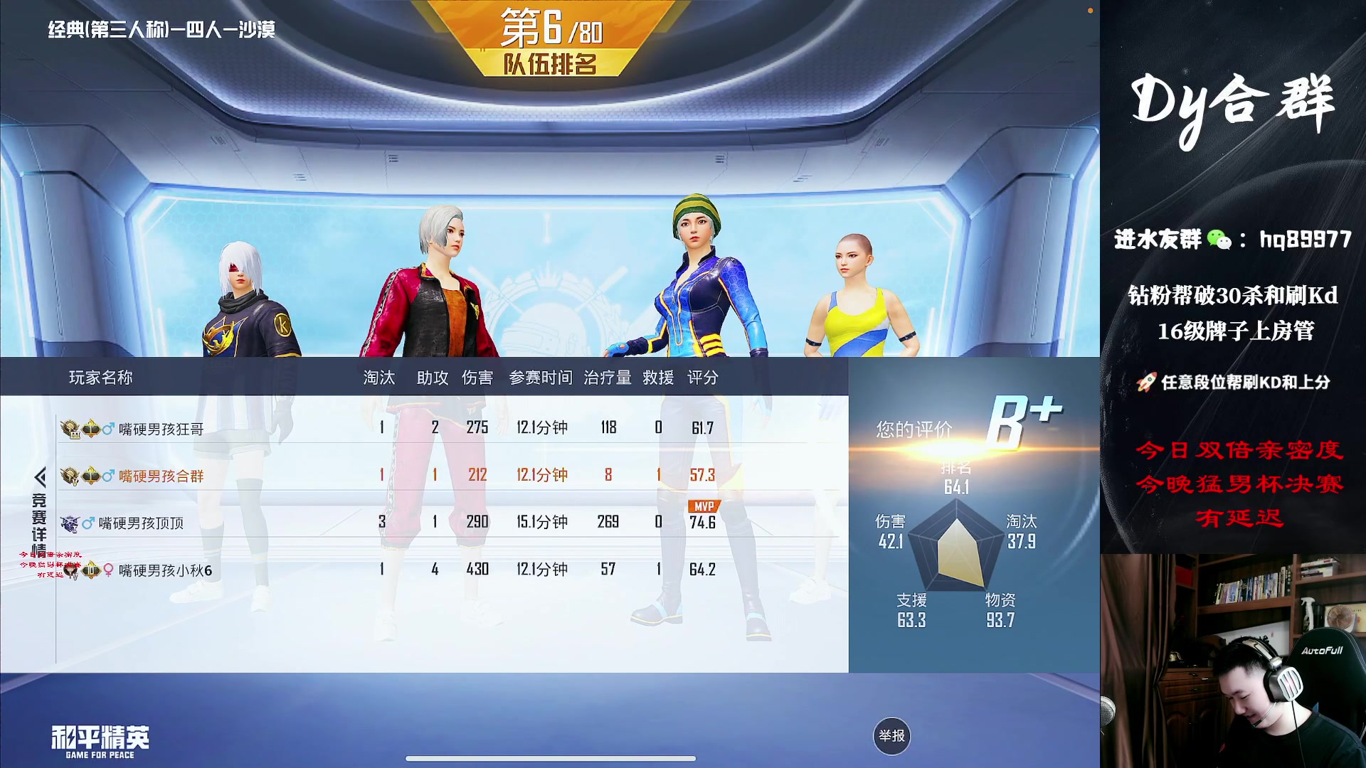 【2023-05-22 21点场】Dy合群：【猛男杯决赛】加油！