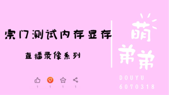 宗门测试内存显存