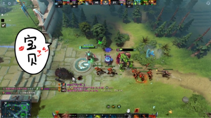 美滋滋DOTA2四号位屠夫帕吉躺赢竟然还被称赞了钩子哈哈哈
