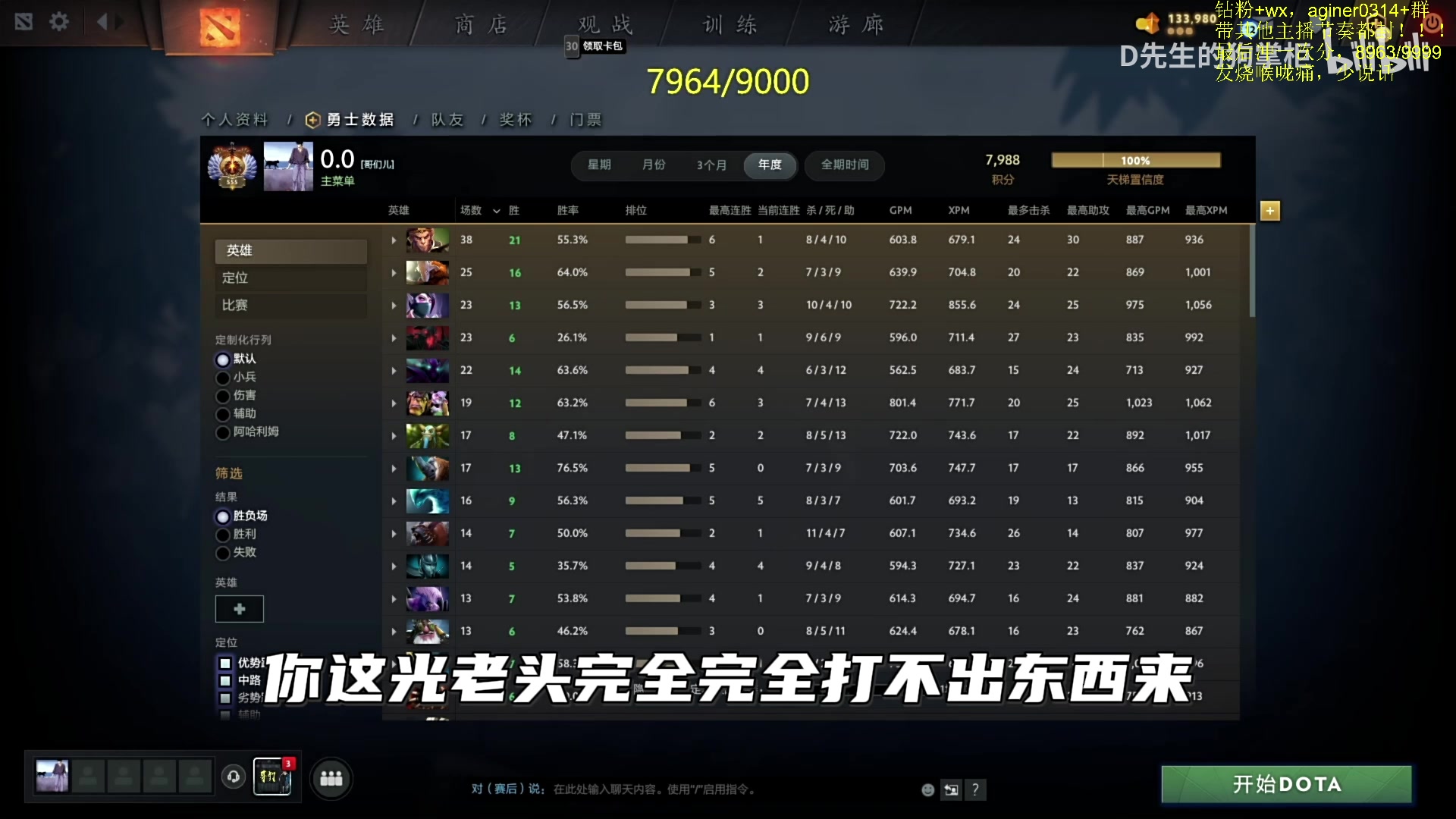 【2023-06-05 12点场】Zhou陈尧：单排冲分中~~
