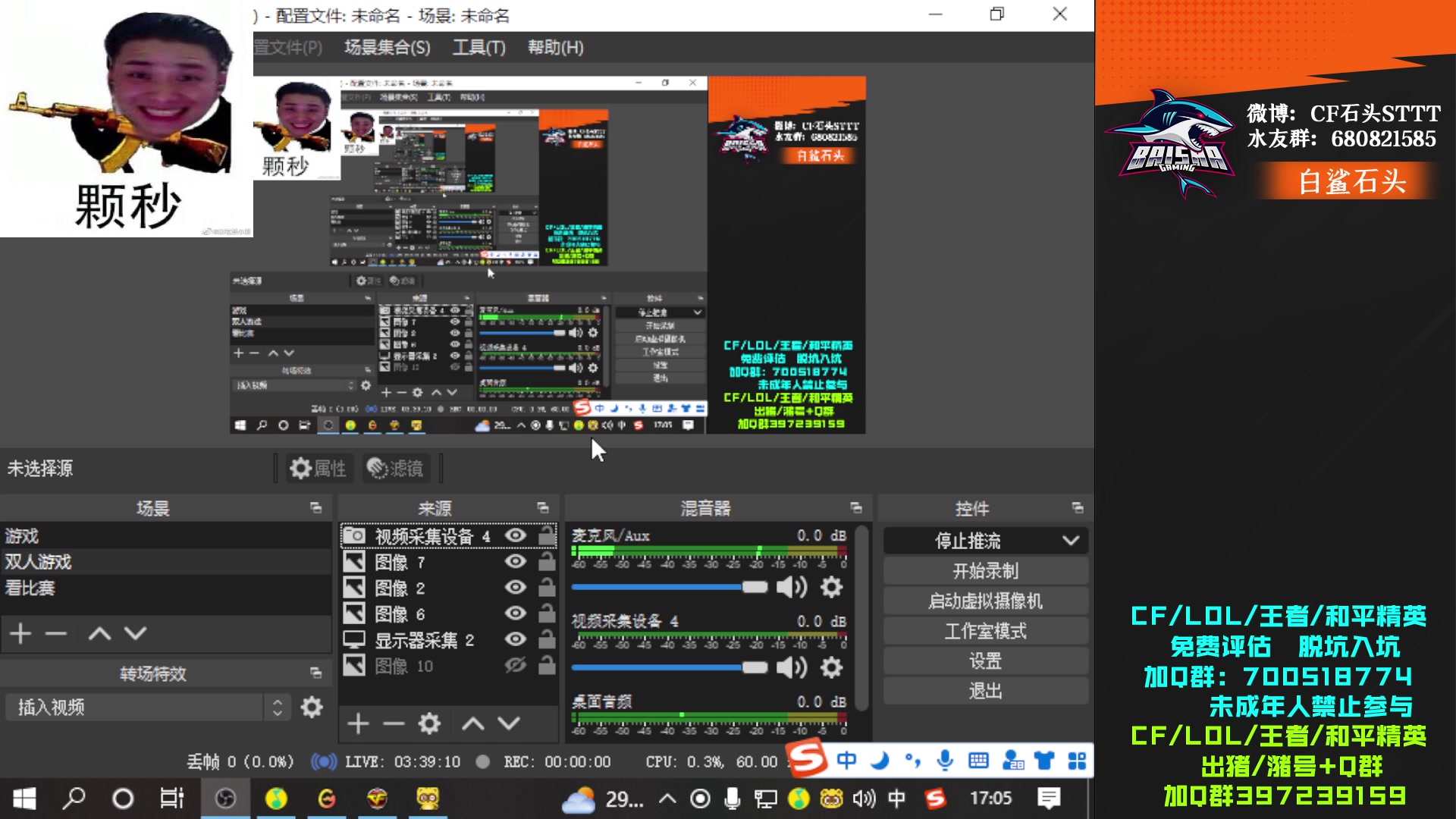 【2023-06-11 17点场】白鲨石头丶：今天看比赛  白鲨加油！