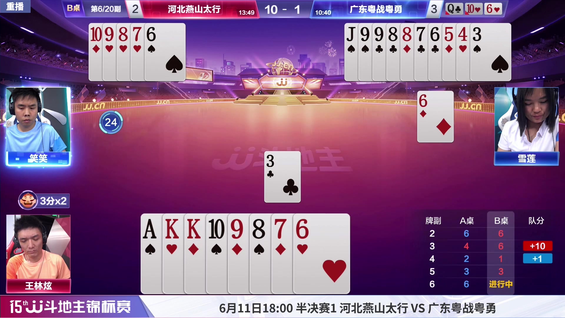 【2023-06-12 08点场】JJ斗地主官方：周一18点，兄弟连VS星火燎原