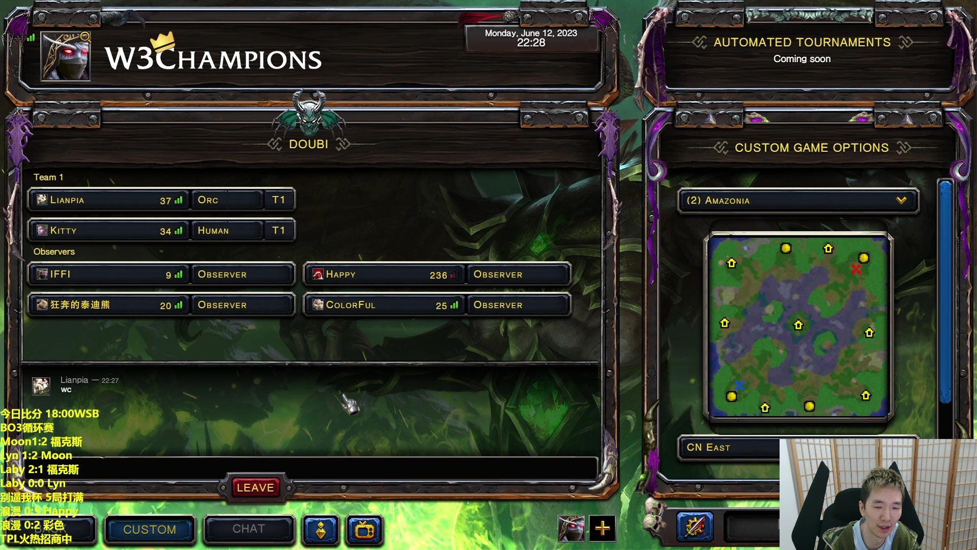 【2023-06-12 22点场】Infi小王：【直播】18:00开播WSB循环赛