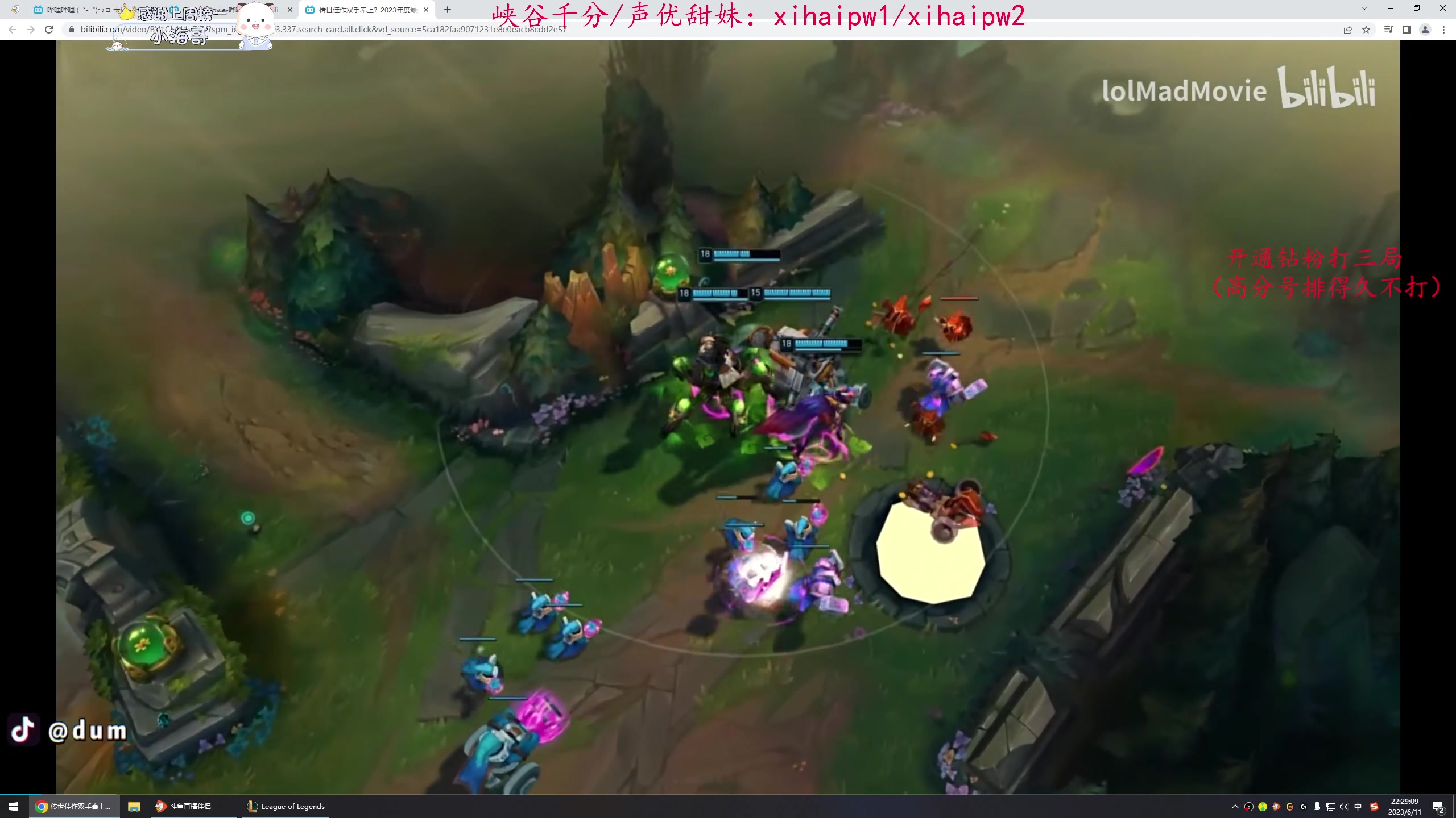【2023-06-11 21点场】dum666：沉浸式ADcarry！