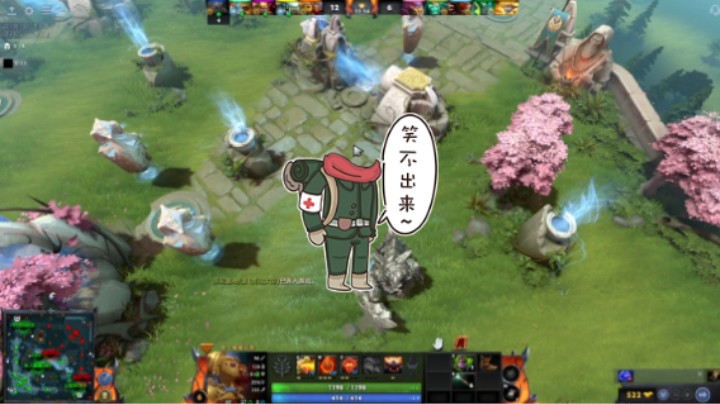 惨兮兮dota2五号位蓝胖食人魔魔法师败北。不朽尸王老掉线啊唉