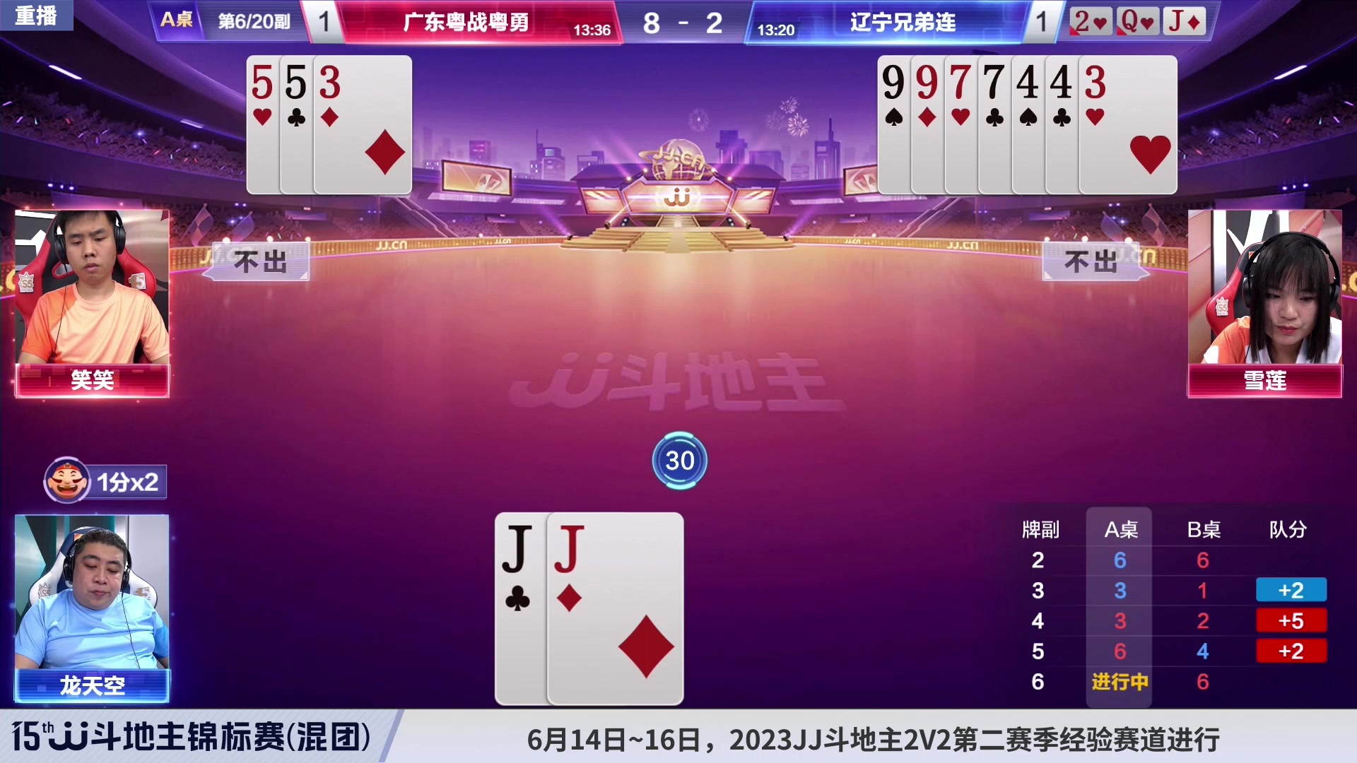 【2023-06-14 10点场】JJ斗地主官方：周三至周五，2V2经验赛道开打