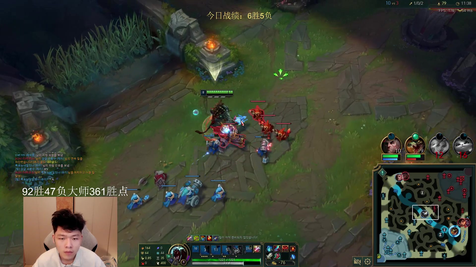 【2023-06-14 00点场】辛巴imb丶丶：狮王韩服排位之路！第10天！